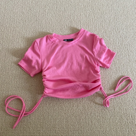 Zara Ruched Crop Top - Picture 2 of 3